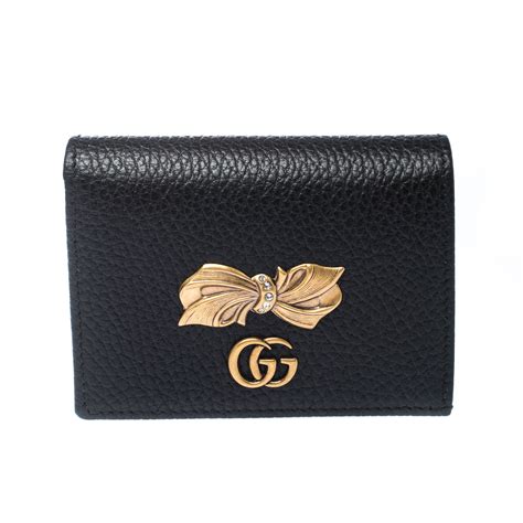 gucci leather card case with bow|Gucci card holder black friday.